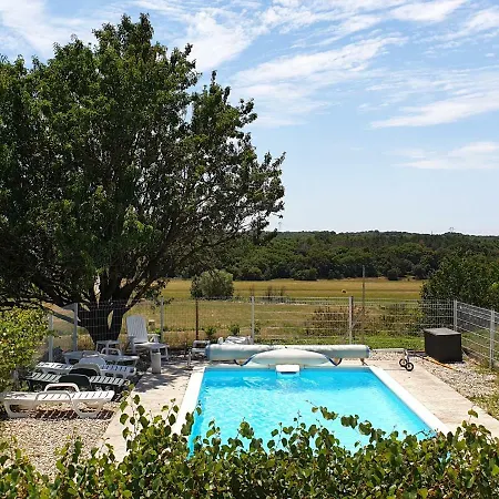 Suite privée près d'Uzès Pougnadoresse Exterior foto